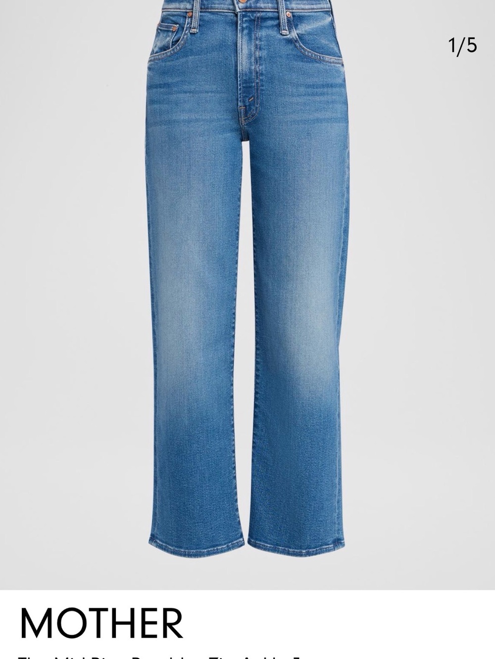 Mother Denim Lil Mid Rise Rambler Zip Ankle Jeans